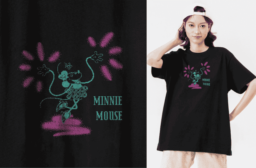 Áo thun Relaxed Fit Disney Minnie Digi
