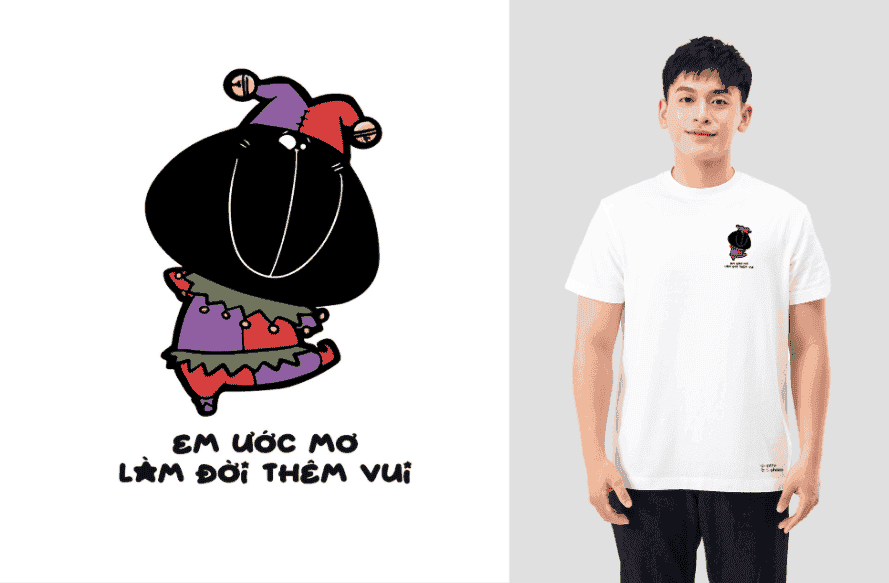 Áo in C&S Em ước mơ - Chú hề Mốc
