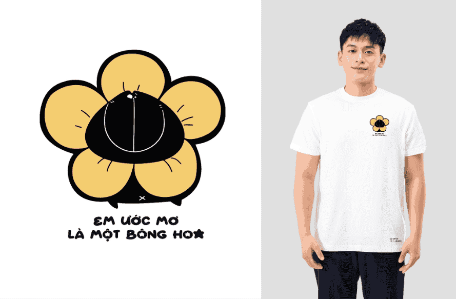 Áo in C&S Em ước mơ - Đóa hoa Mốc