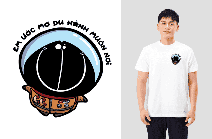 Áo in C&S Em ước mơ - Phi hành gia Mốc