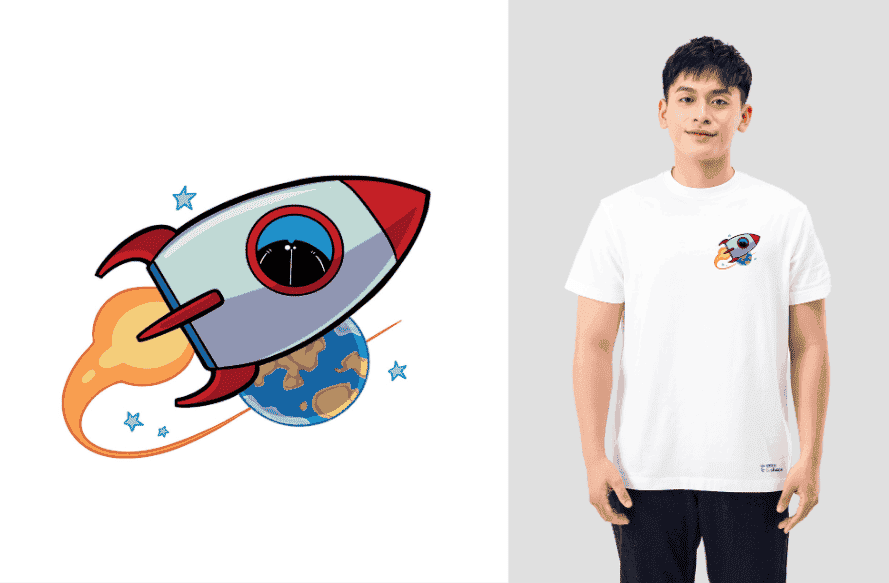 Áo in C&S Em ước mơ - Trạm phóng x Mốc đen