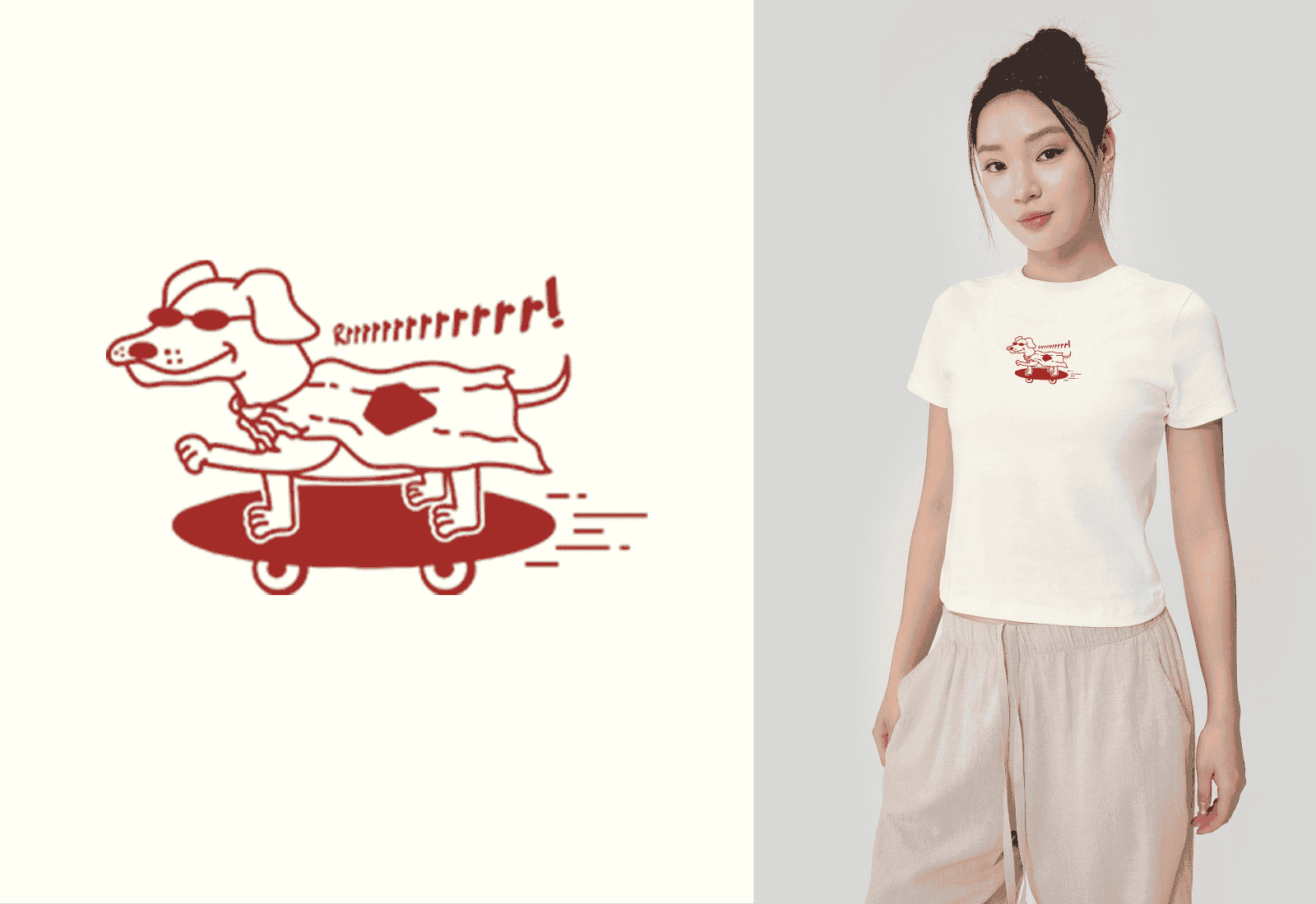 Áo thun nữ Baby Tee 100% Cotton SuperDog
