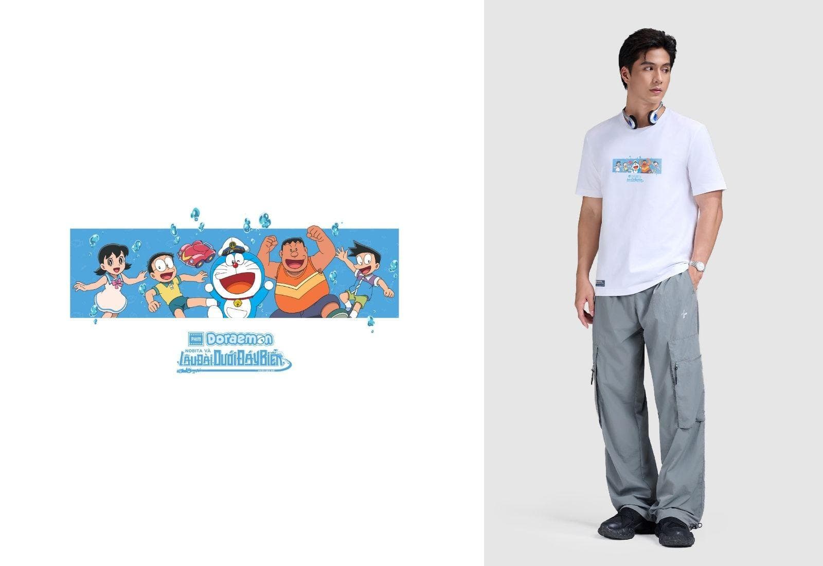 Doraemon Colorful Friendship T-shirt 180gsm Cotton