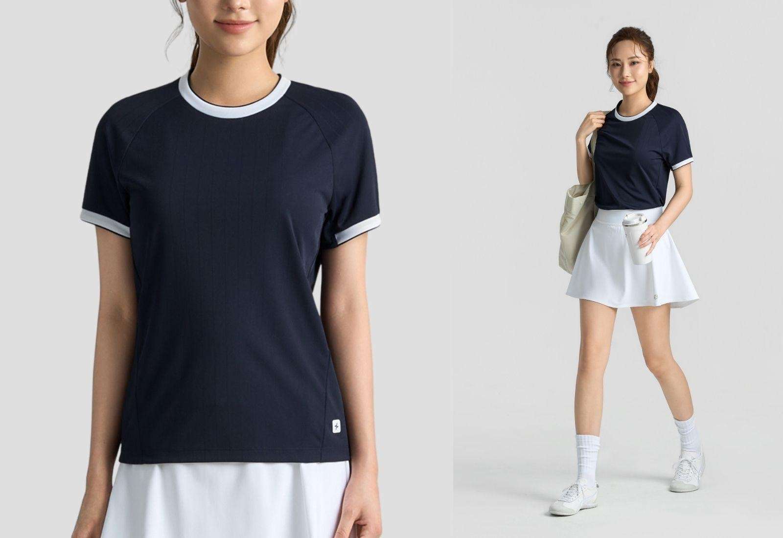 Áo Tshirt Pickleball nữ cổ tròn Zero Mark