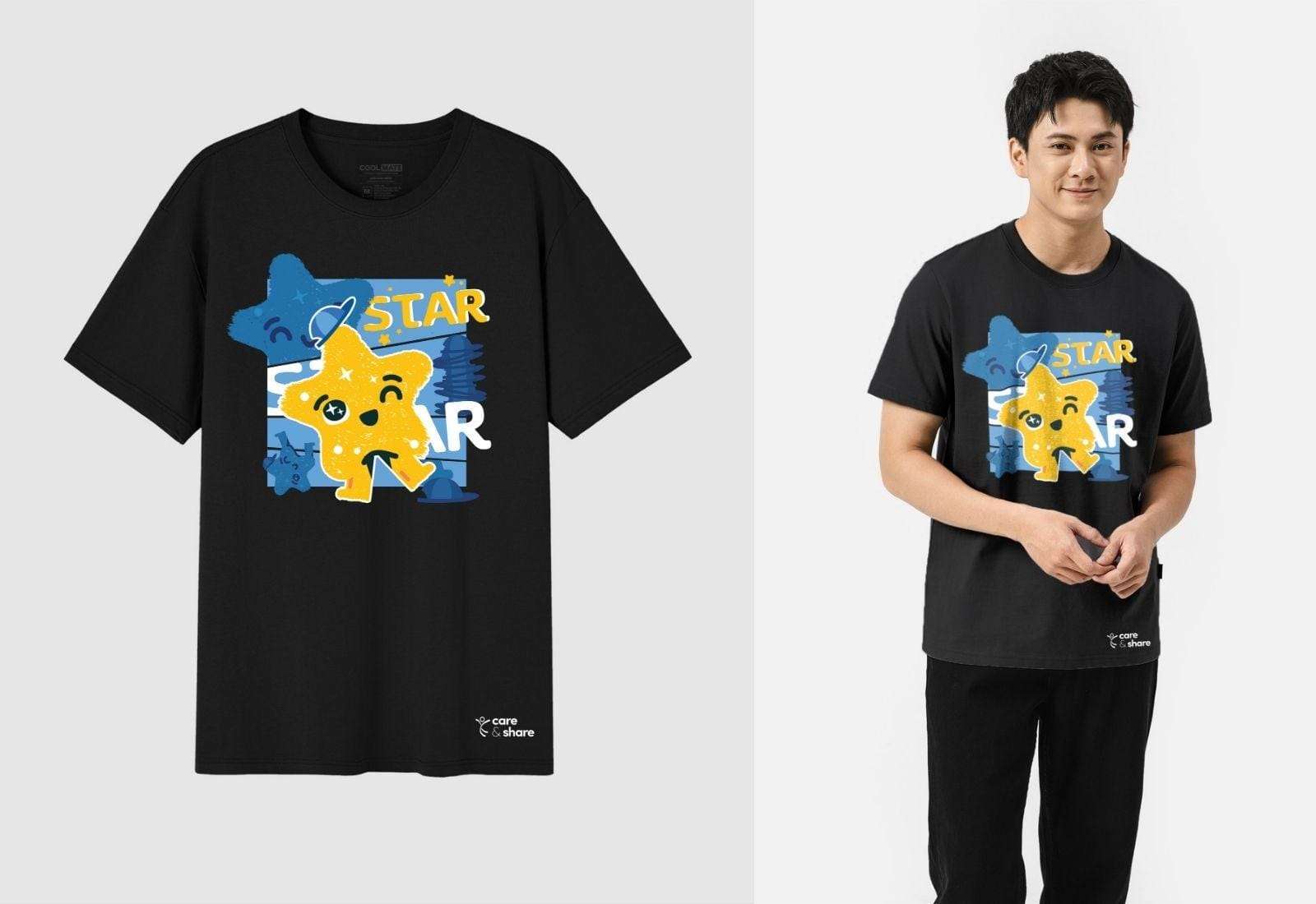 Áo in cotton 220gsm C&S x TVUM - Star vàng