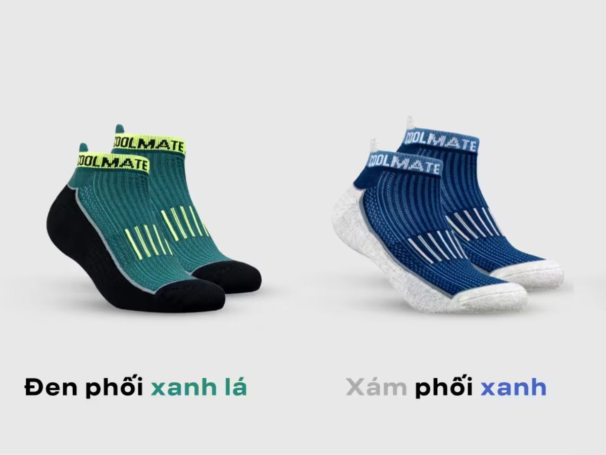 Sản phẩm Tất Nam chạy bộ Active Cổ Ngắn Coolmate đa dạng màu sắc