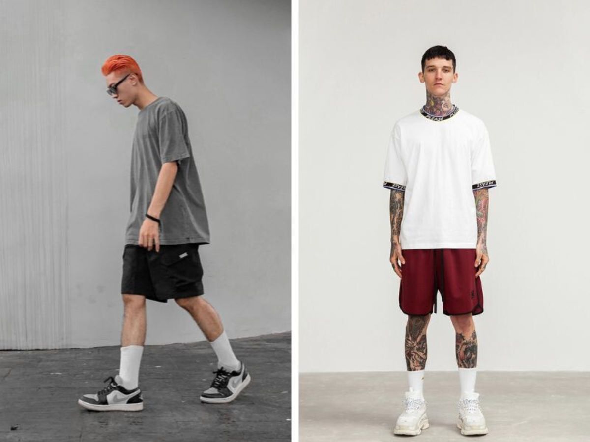 Phối tất với quần short mang cá tính riêng