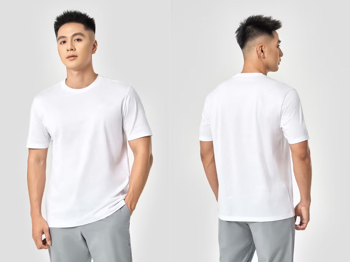 Áo thun trắng basic là lựa chọn cơ bản cần thiết