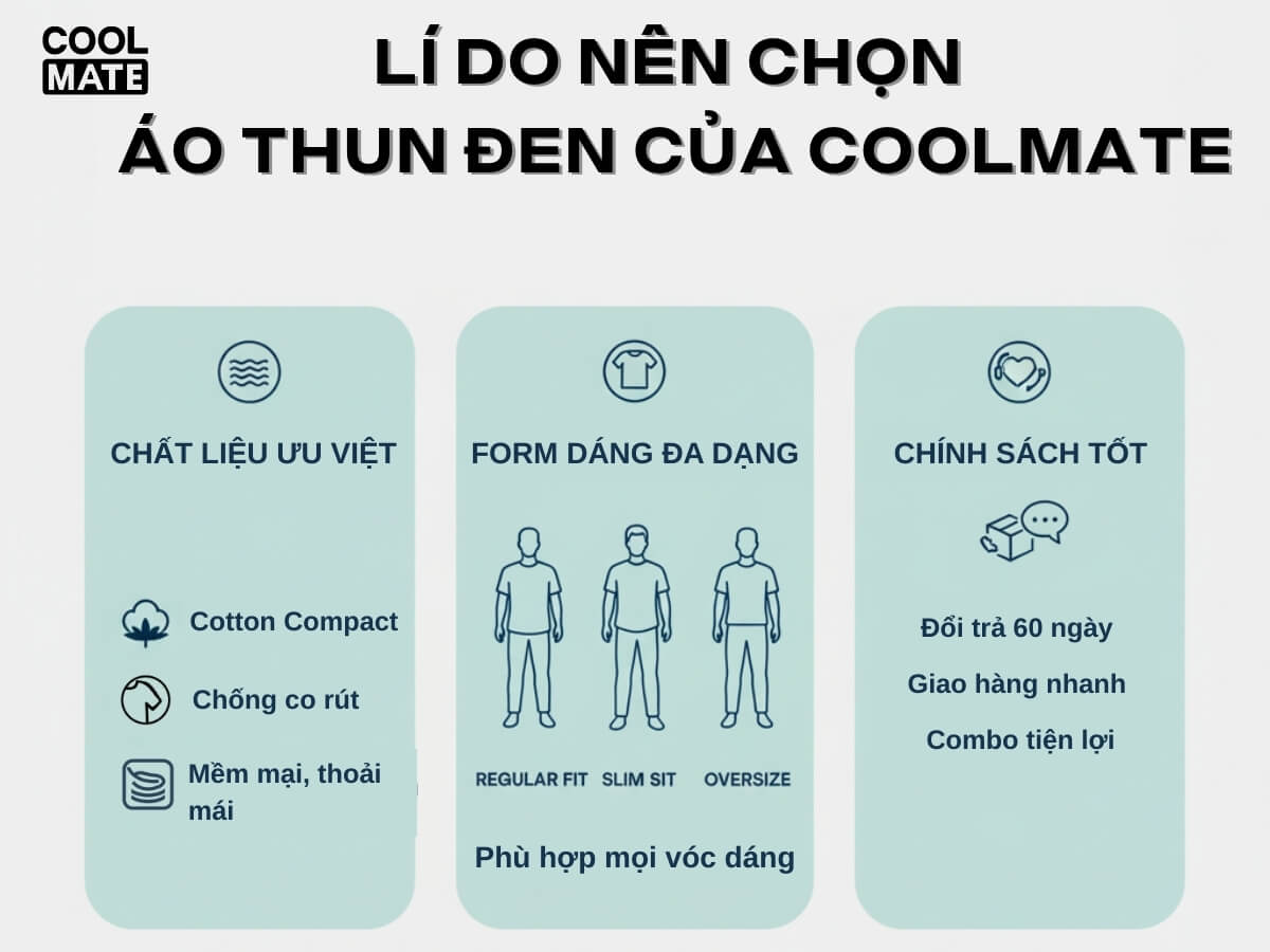 lí do nên chọn áo thun đen của Coolmate
