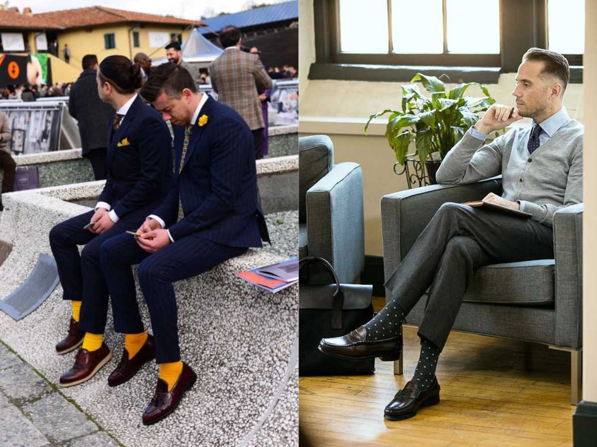 Quý ông mang tất dress sock đầy lịch lãm