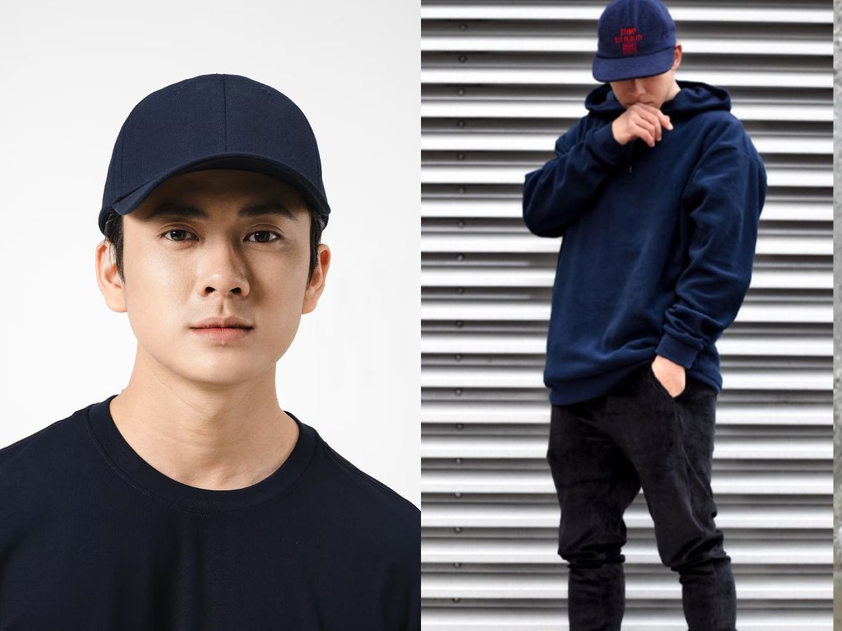 Mũ lưỡi trai nam màu xanh navy lựa chọn an toàn nhưng không kém phần đẳng cấp