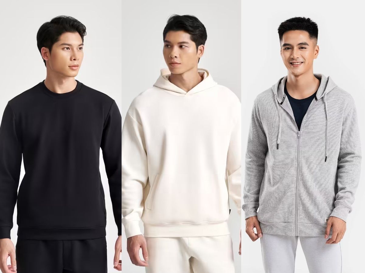 Bí quyết phối áo nỉ nam dài tay