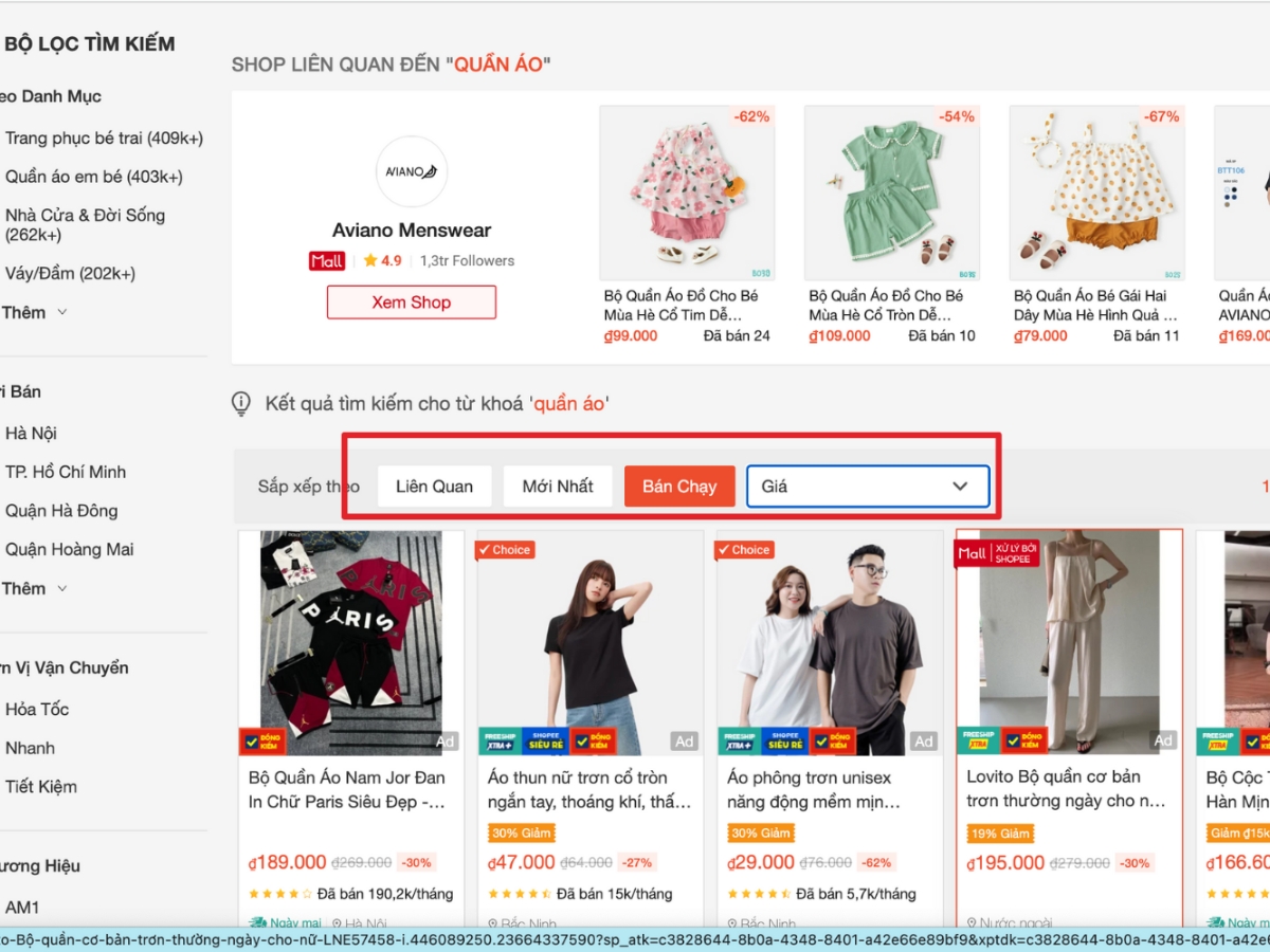 Lưu ý khi mua quần áo trên shopee