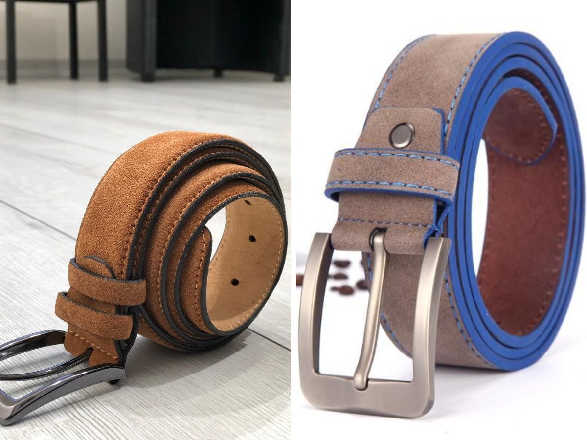 Thắt lưng da lộn có nhiều mẫu mã và màu sắc