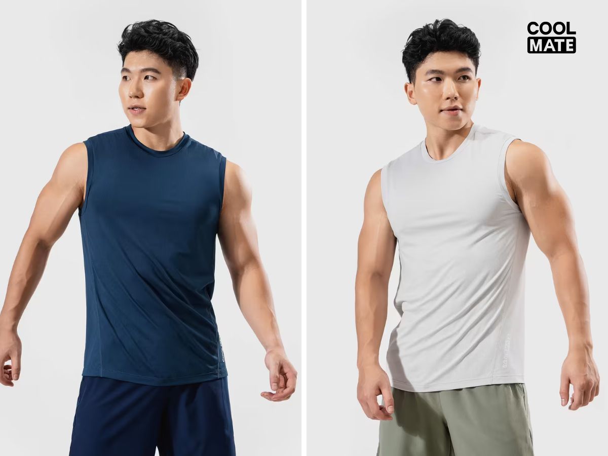 Áo sát nách Coolmate được chú trọng về kiểu dáng, chất lượng vải