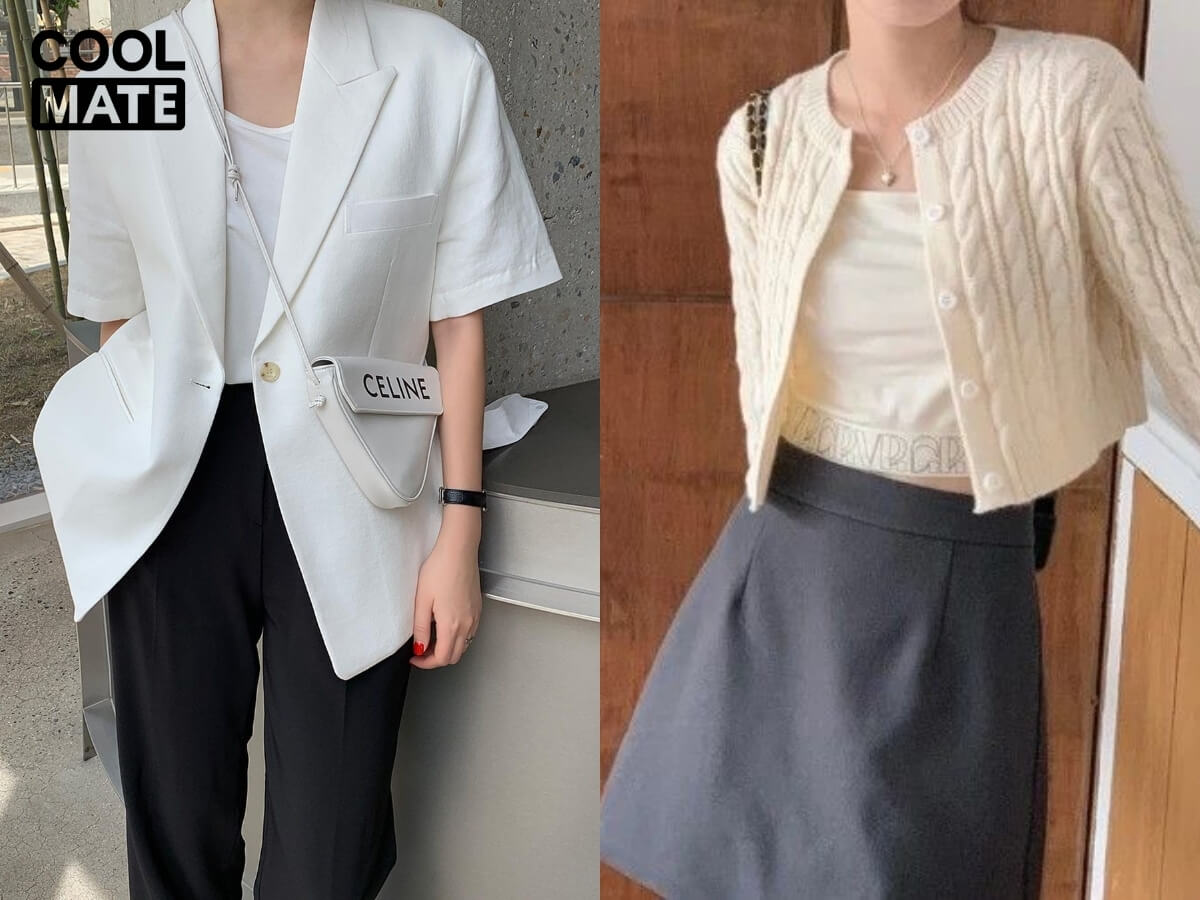 Kết hợp layer áo tank top với áo khoác và phụ kiện