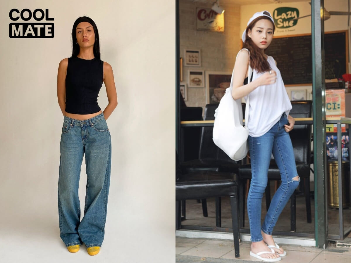 Mix áo tank top với quần dài nữ