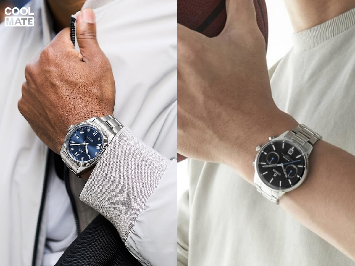 đồng hồ dây kim loại