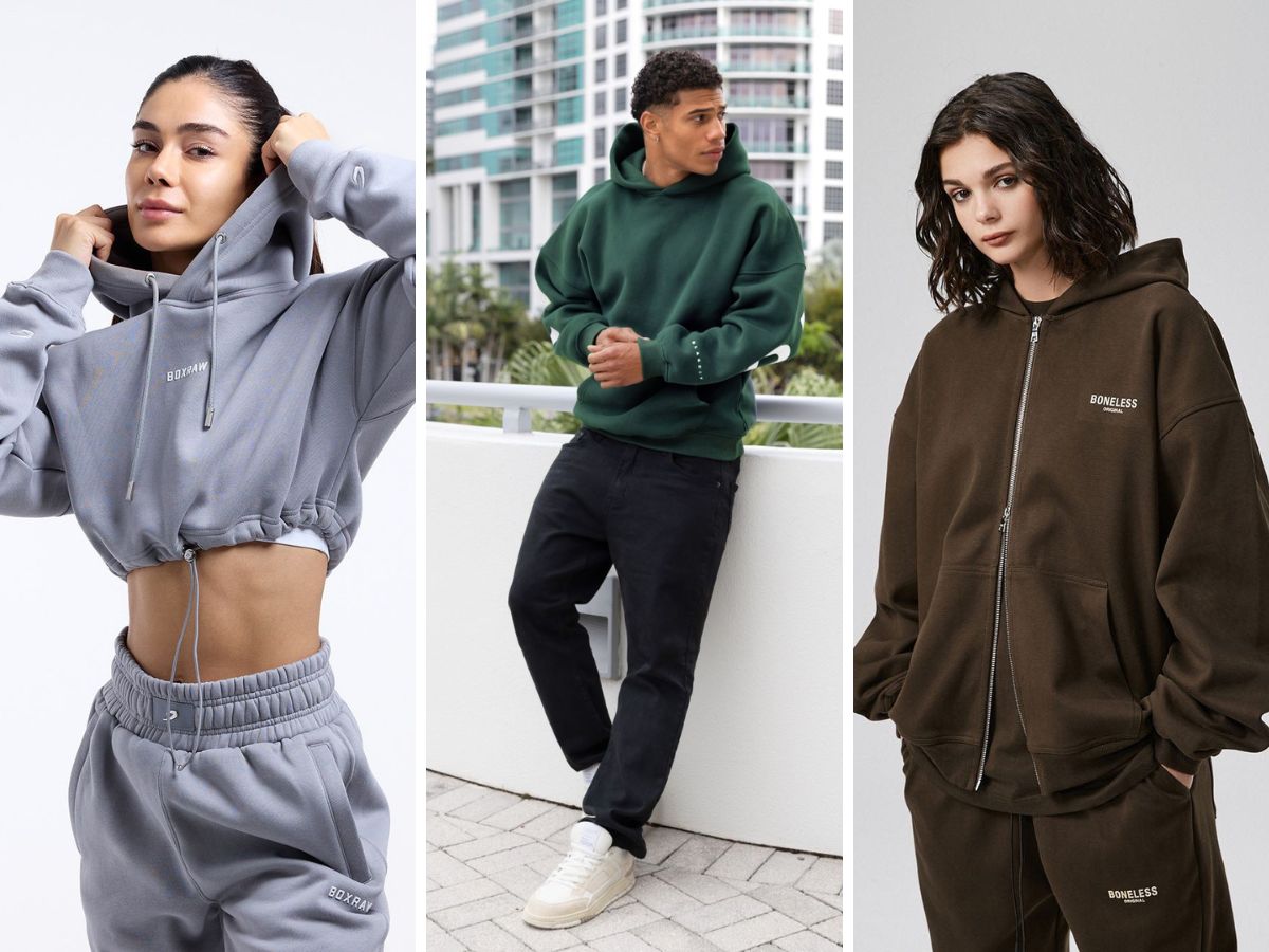 Áo hoodie có nhiều kiểu dáng khác nhau