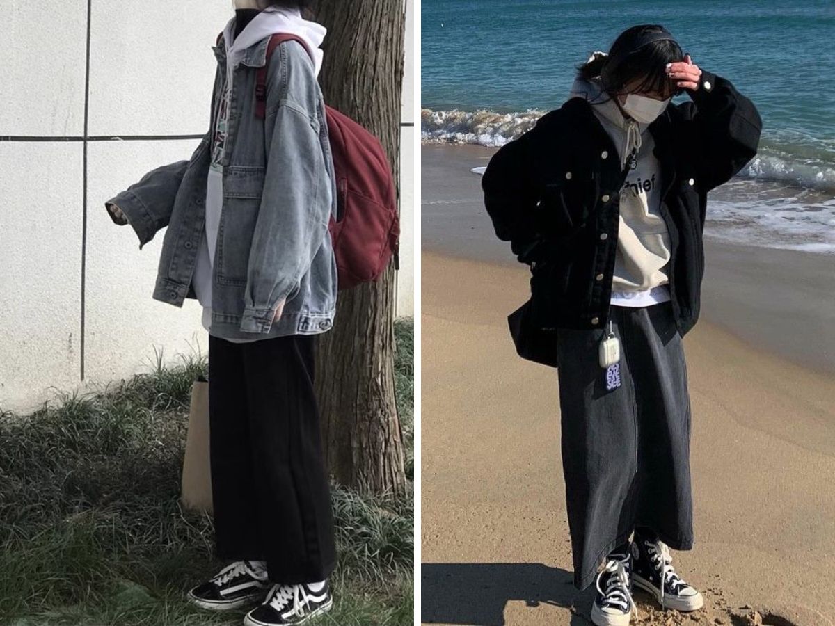 Mix Hoodie cùng áo khoác cực ấm áp