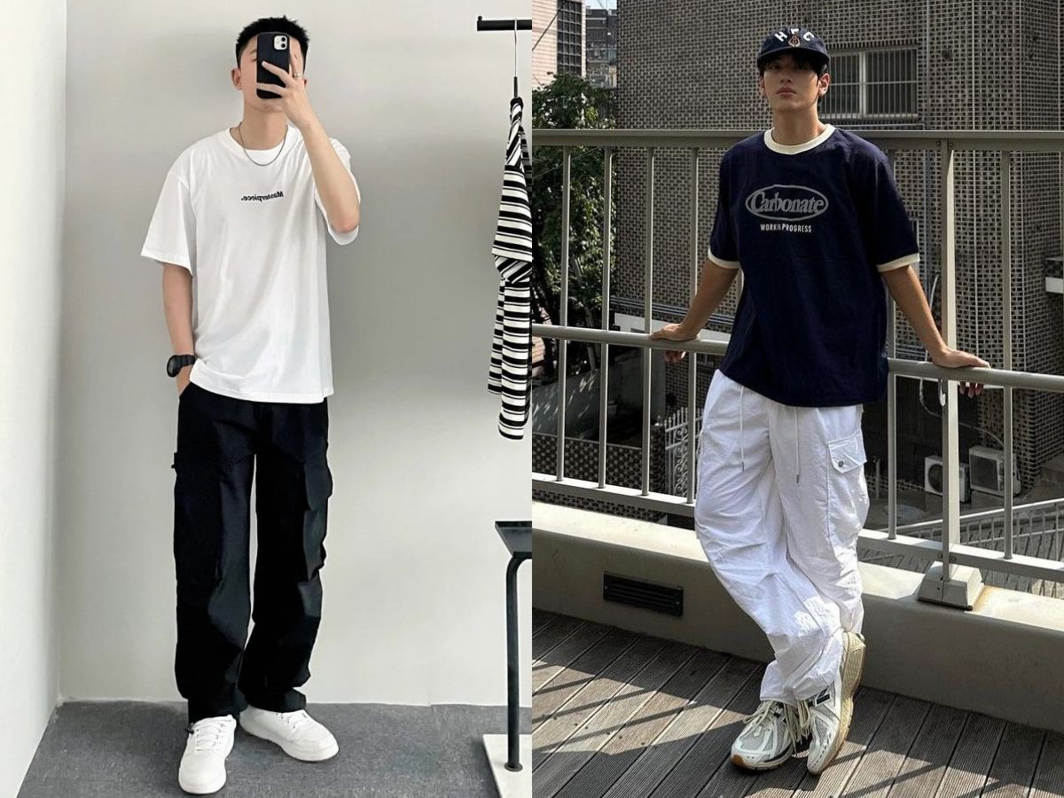 Phối đồ cùng áo thun localbrand và quần túi hộp