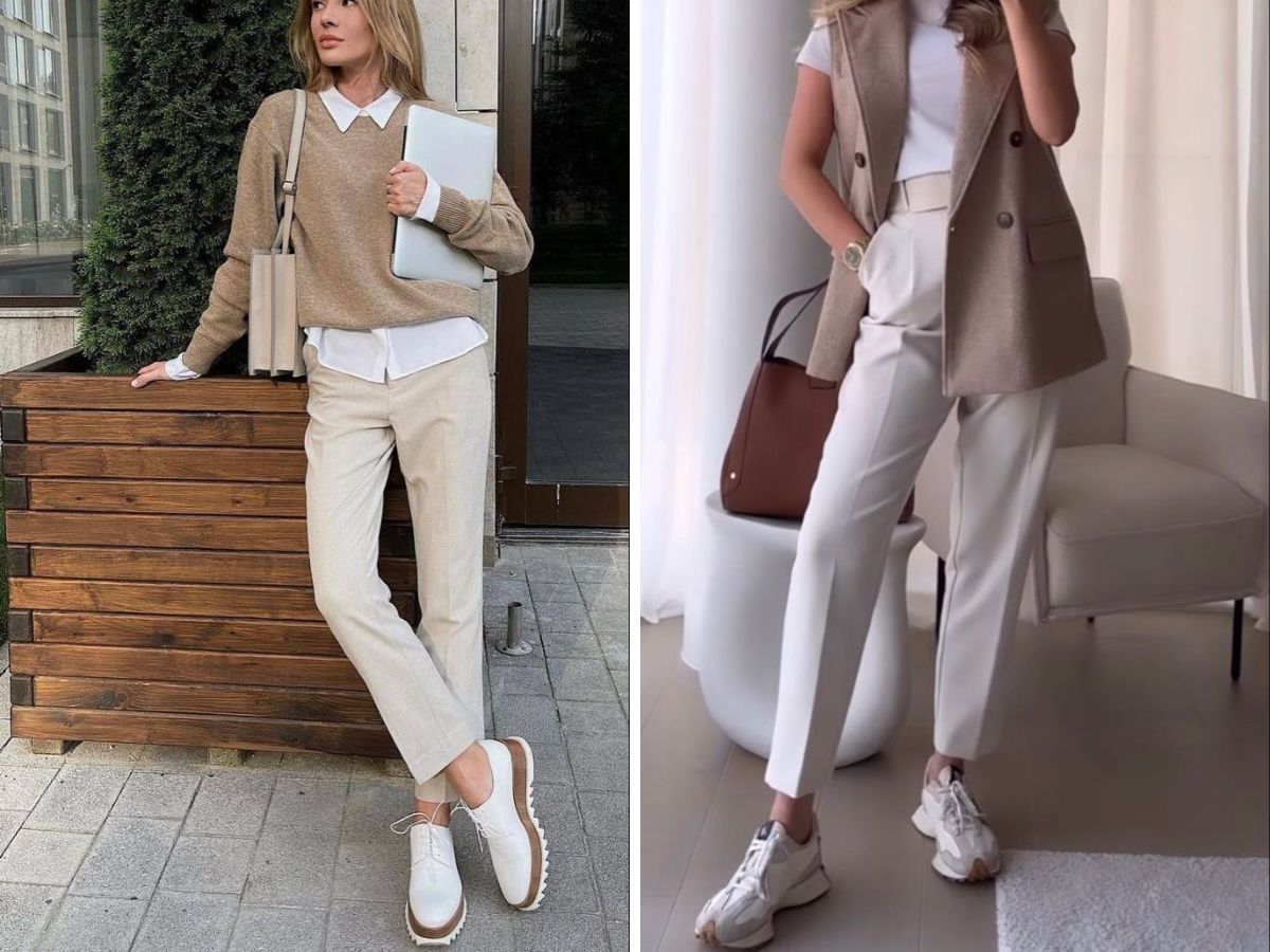 Tùy thuộc phong cách hướng tới để lên đồ phù hợp với giày thời trang tối giản