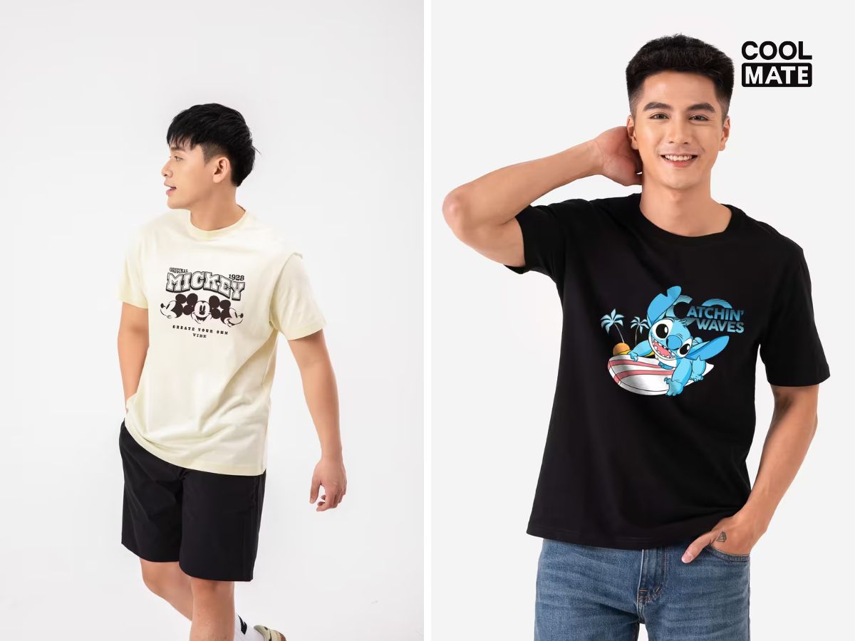 Bạn có thể kết hợp áo thun cùng quần jean hoặc quần short