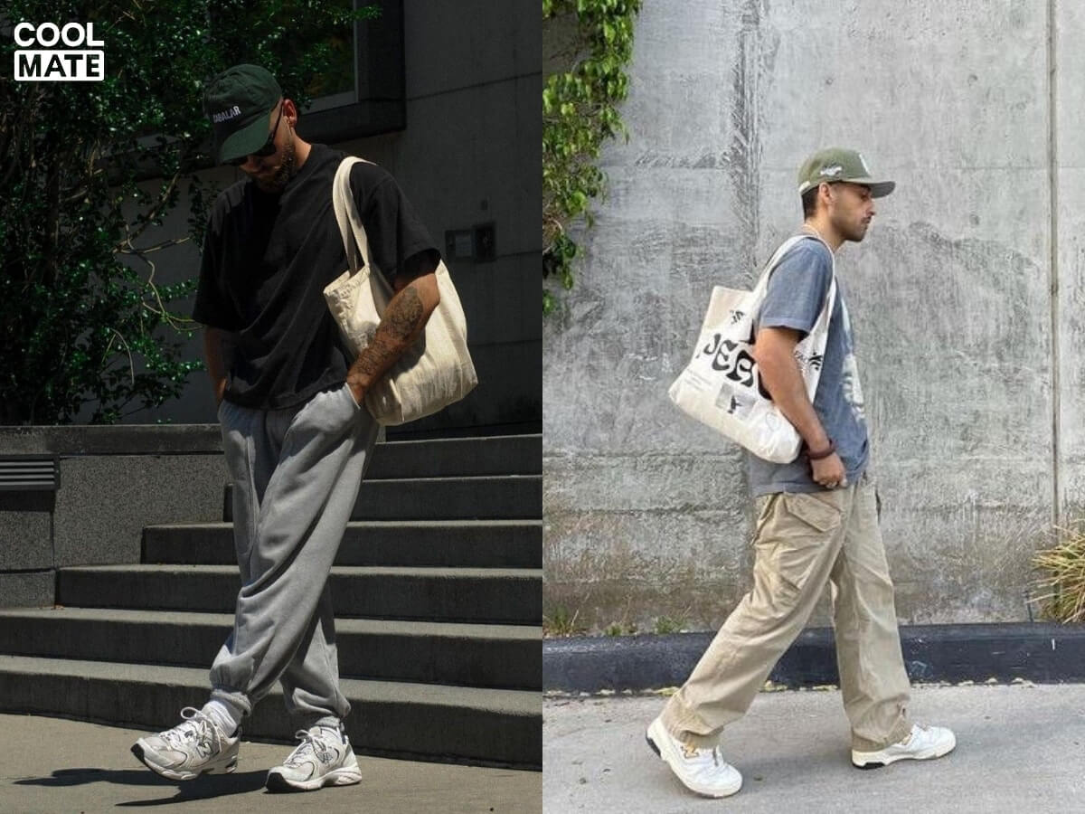 Năng động, cá tính cùng Street Style với túi tote vải Canvas cho nam