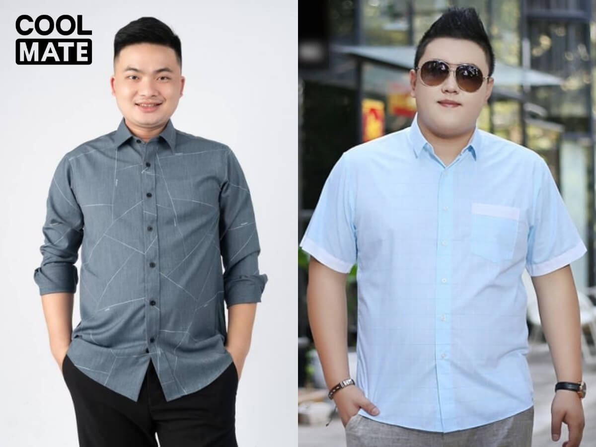 Chọn áo sơ mi nam theo dáng người béo lùn