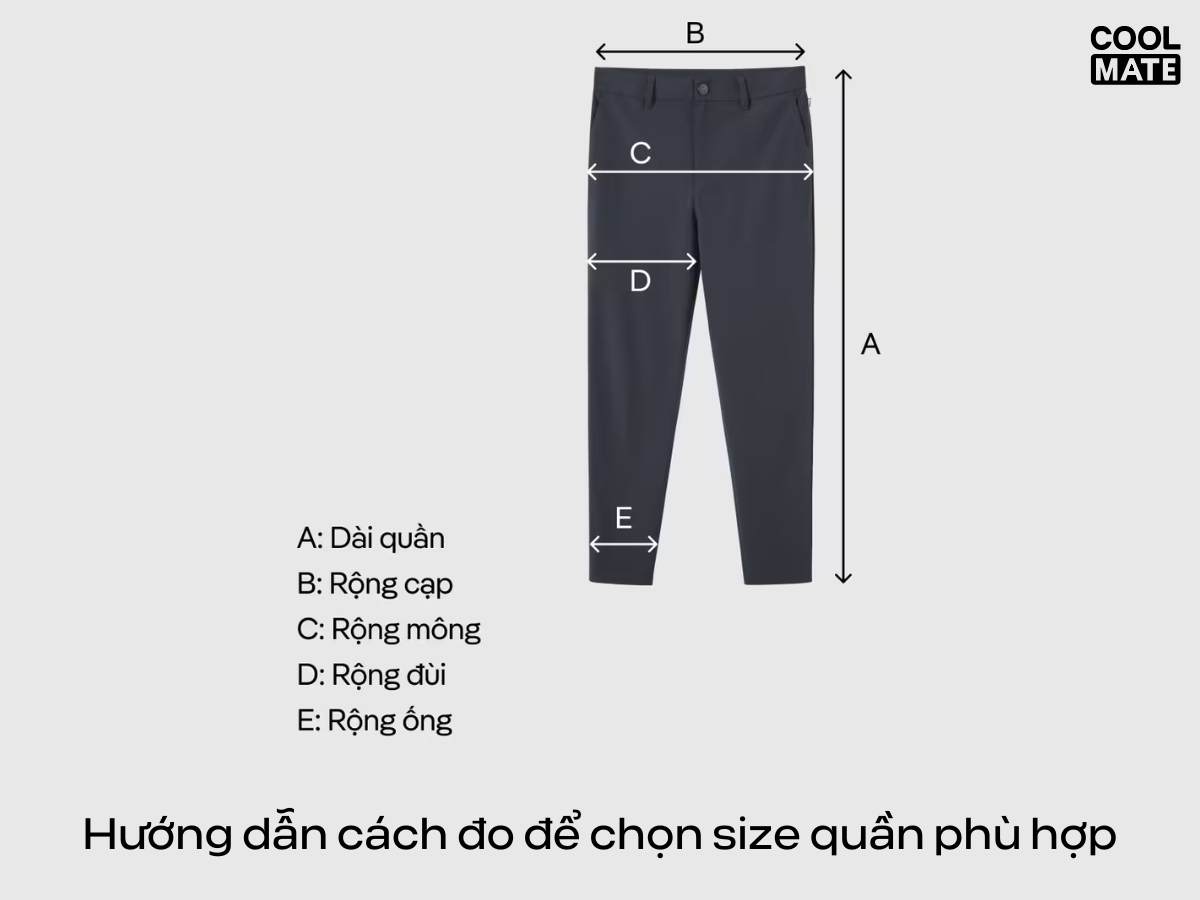 Hướng dẫn cách đo chọn size quần phù hợp