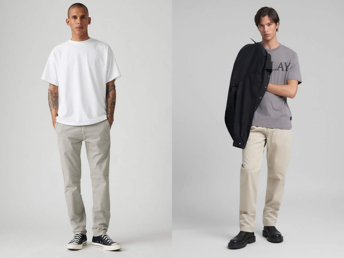 Quần chinos dáng tapered fit