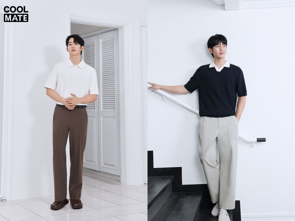 Phối quần tây với áo polo