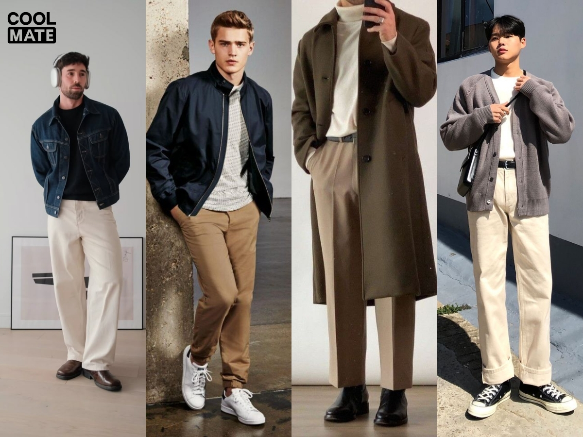 Phối quần tây với áo khoác ngoài