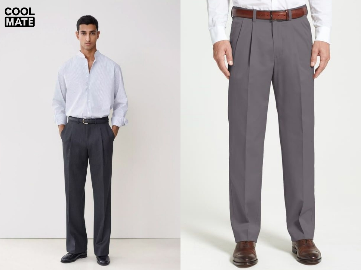 Phối quần tây với thắt lưng