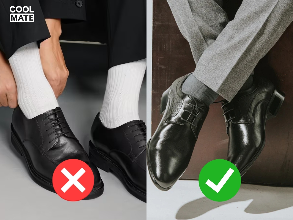 cách phối tất với quần tây