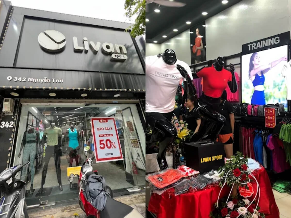 Shop bán quần áo thể thao Livan Sport