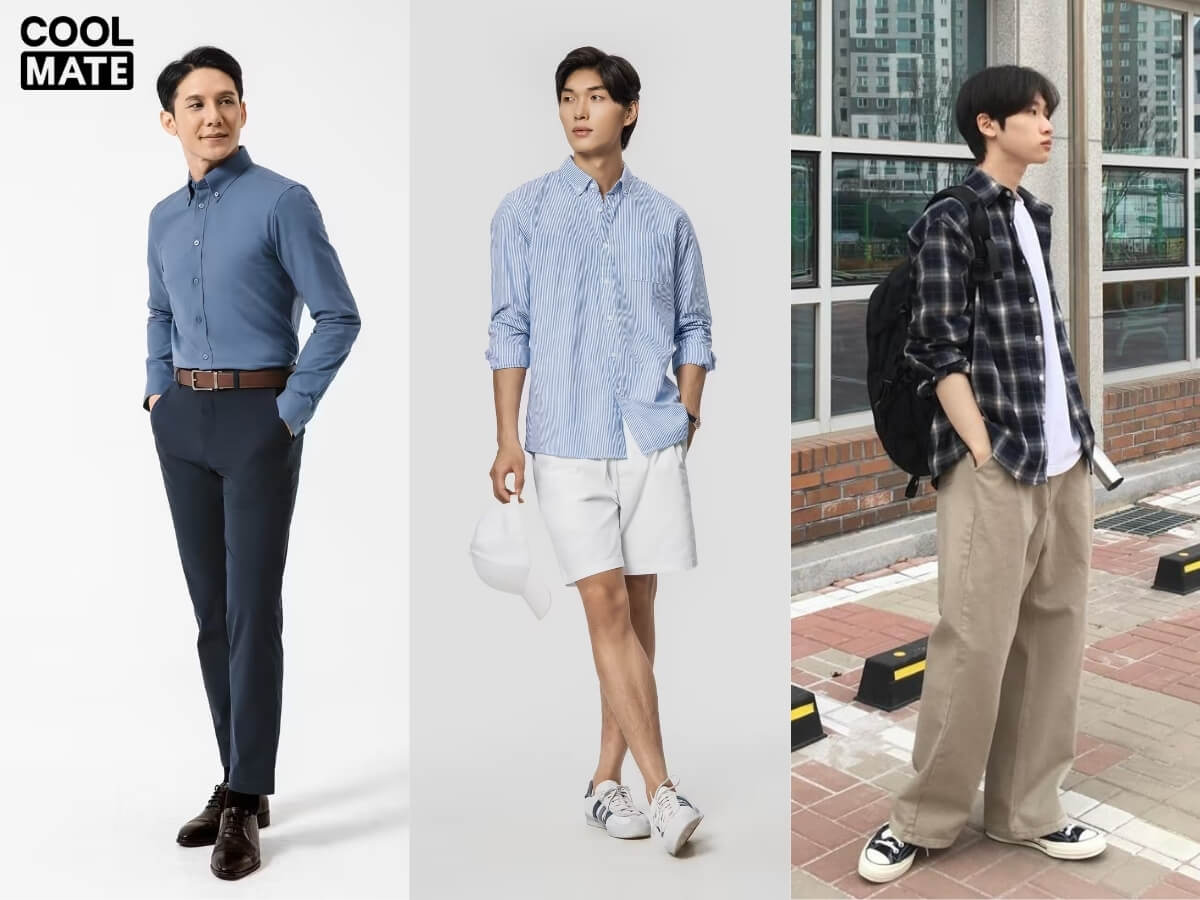 Phối đồ với áo sơ mi vải Bamboo