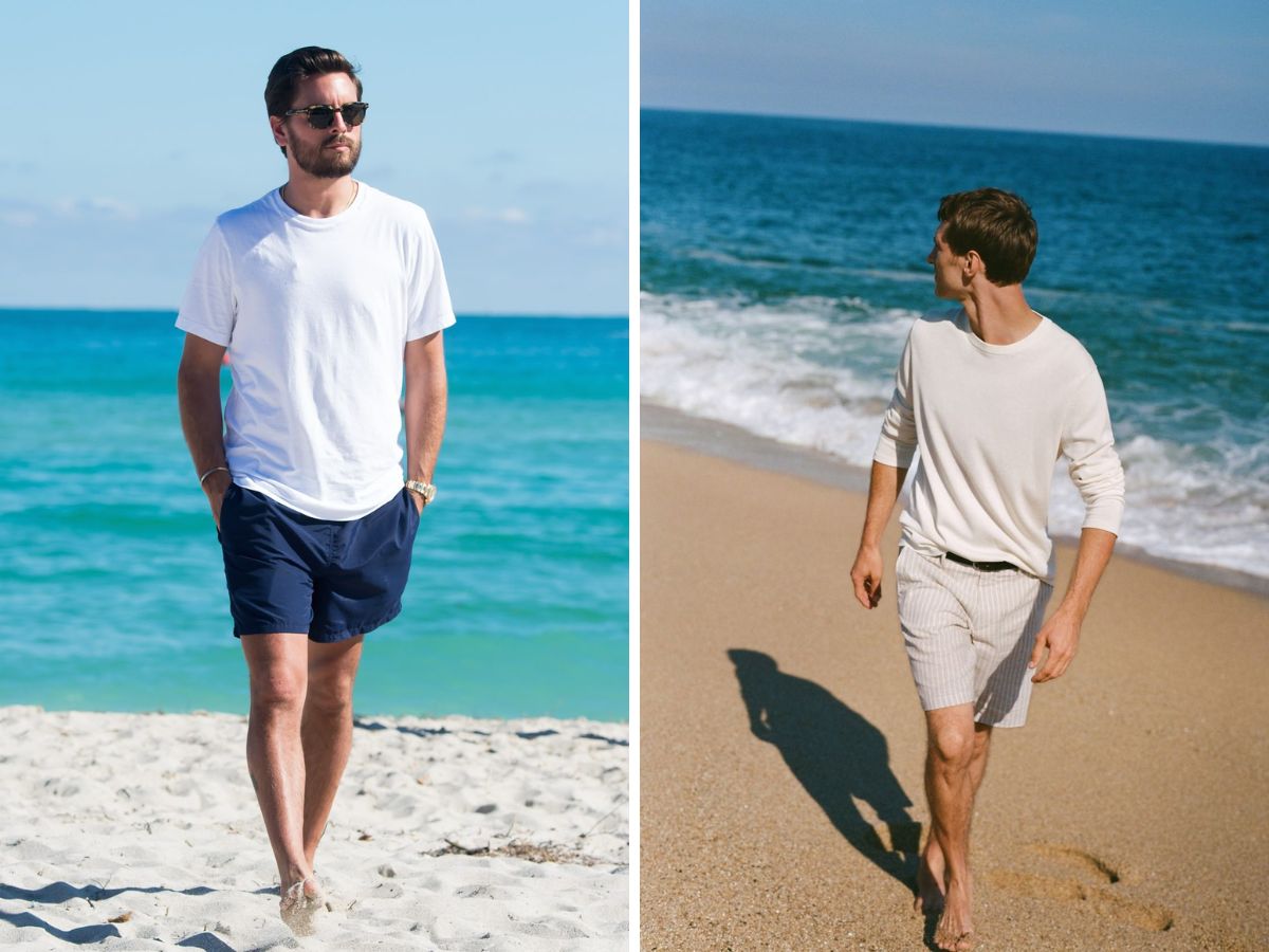Áo thun và quần short - top đồ đi biển cho nam không thể bỏ qua