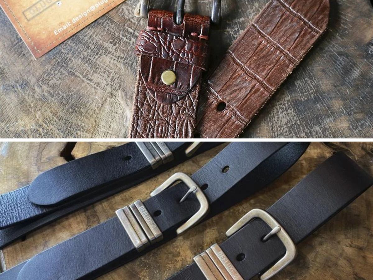OLUG thường sử dụng da cao cấp làm thắt lưng nam