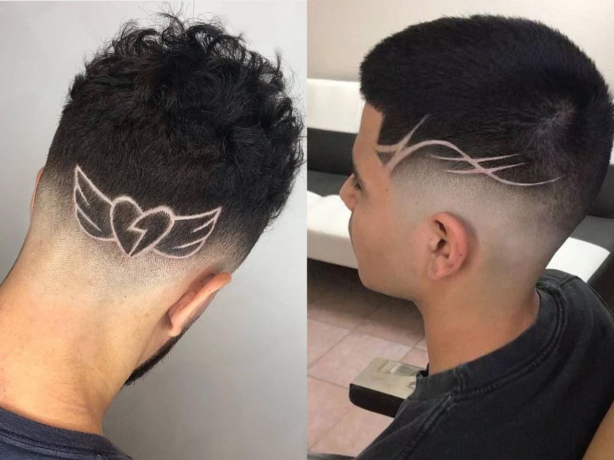 Man Bun Kẻ Line/Tattoo Hair dấu ấn riêng cực độc