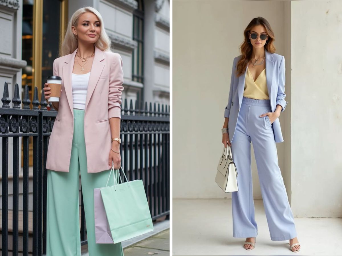 Có thể mặc set đồ pastel để không quá mất thời gian chọn trang phục