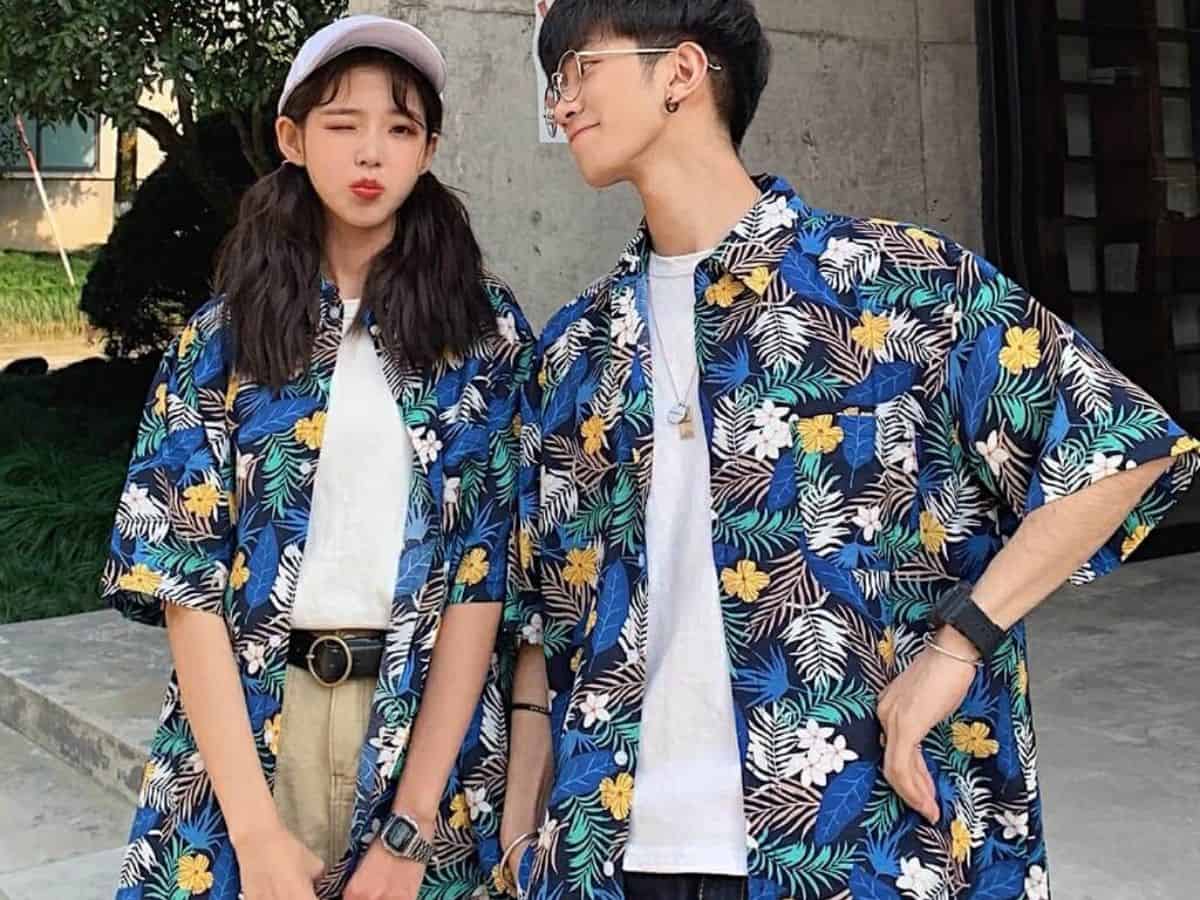Phối đồ với áo sơ mi Hawaii cho cặp đôi, nhóm bạn