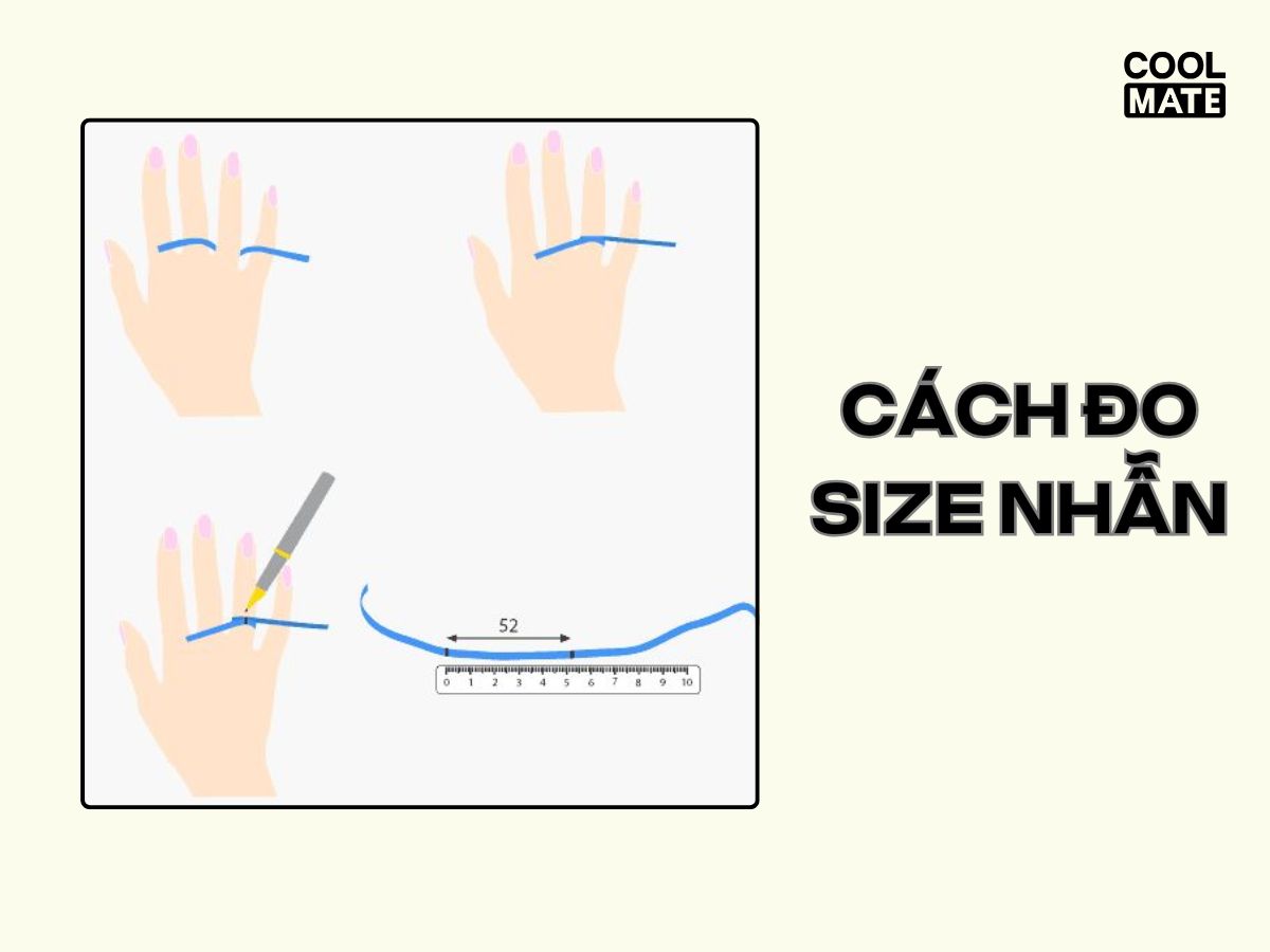 Đo size nhẫn là điều bắt buộc để mua được chiếc nhẫn vừa vặn
