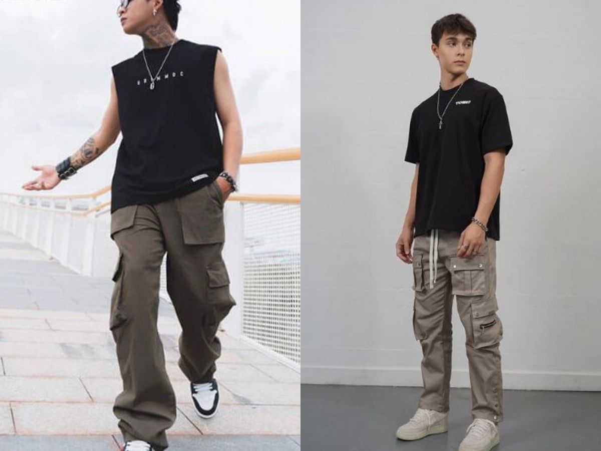Quần túi hộp theo phong cách Y2K và Local Brand