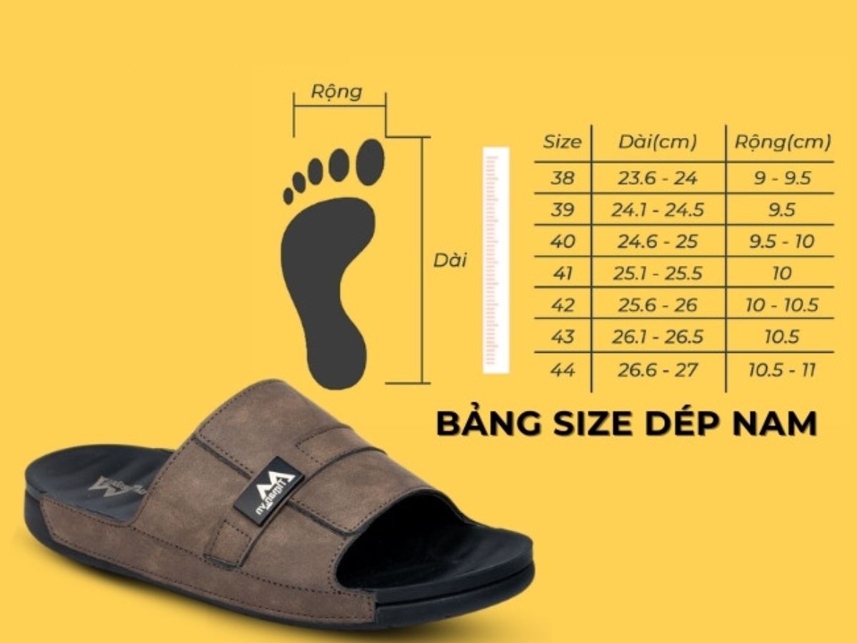 Cách chọn size sandals nam chuẩn xác nhất