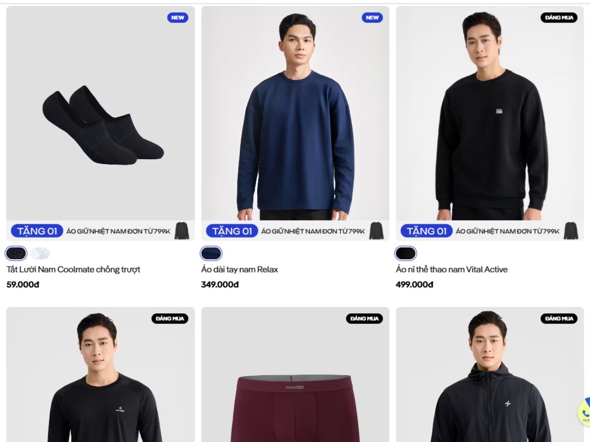 Mua sắm an tâm, chọn ngay Coolmate