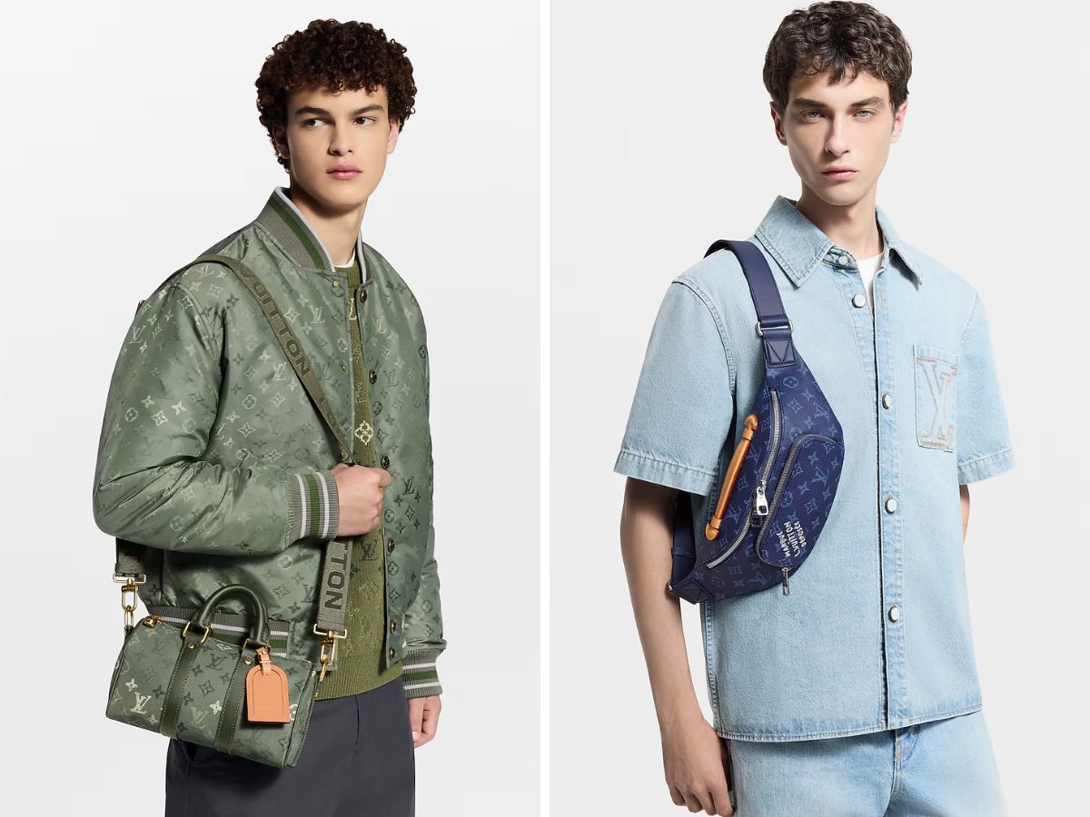 Túi đeo hông hay đeo chéo từ LV cũng được nhiều anh em lựa chọn