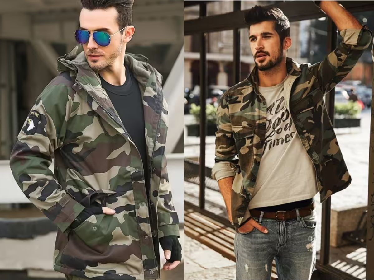cách phối đồ với họa tiết Camouflage