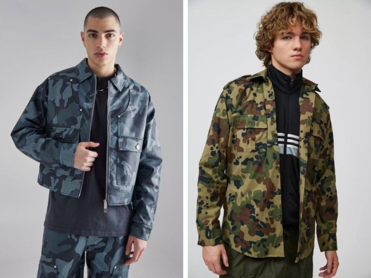 cách phối đồ với họa tiết Camouflage