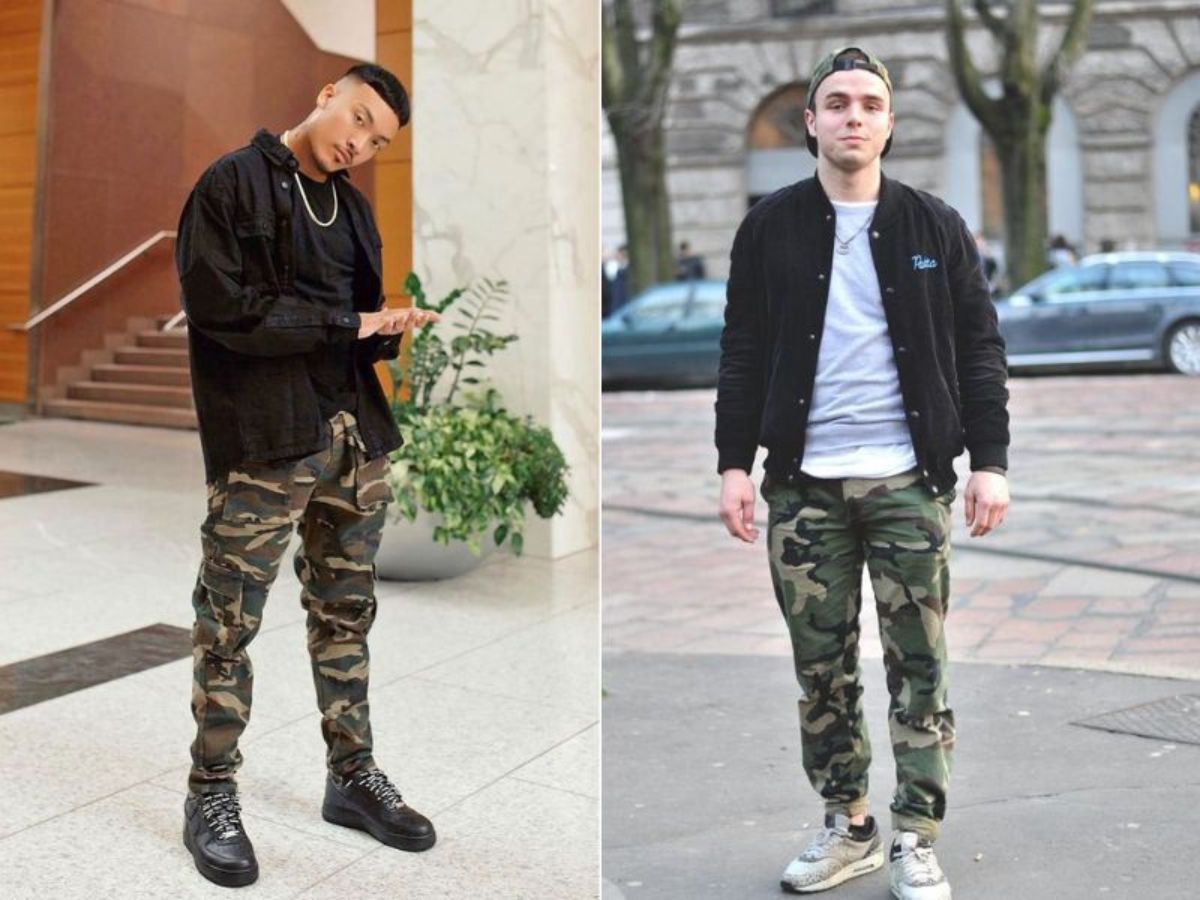 cách phối đồ với họa tiết Camouflage